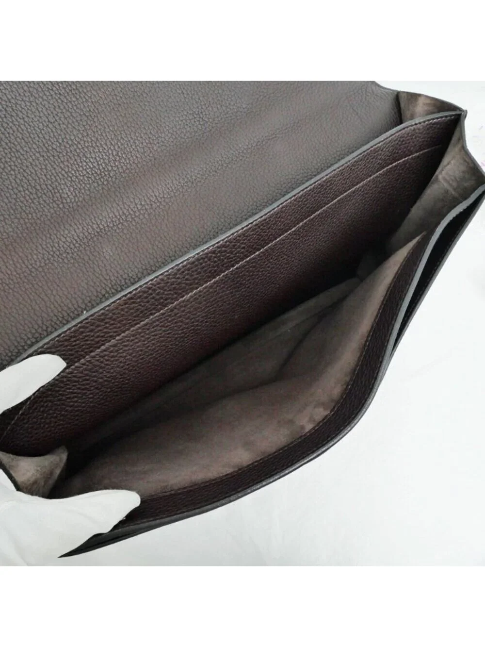Hermes Sac a Depeches 41 Tote Brown Construction Togo Business